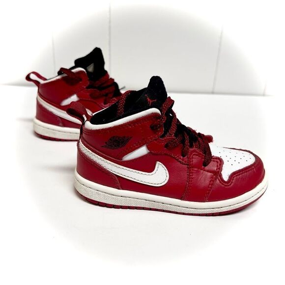 Nike Air Jordan 1 Mid BT Red Size 8C - Picture 5 of 9